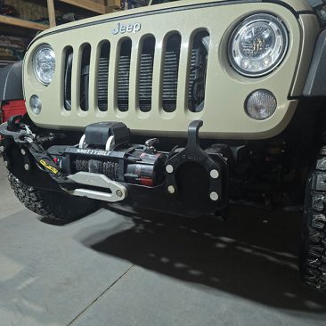 Custom fabricated Jeep front bumper installed by Universal Welding